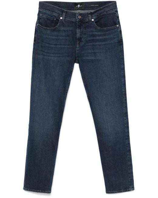 7 For All Mankind Blue Luxe Performance Jeans for men