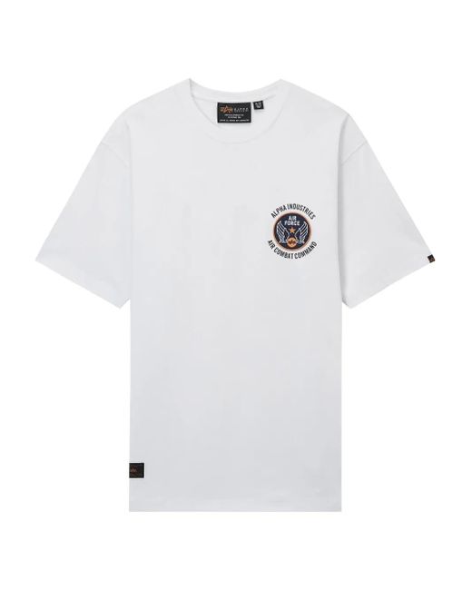 Alpha Industries White Air Force-Patch T-Shirt for men