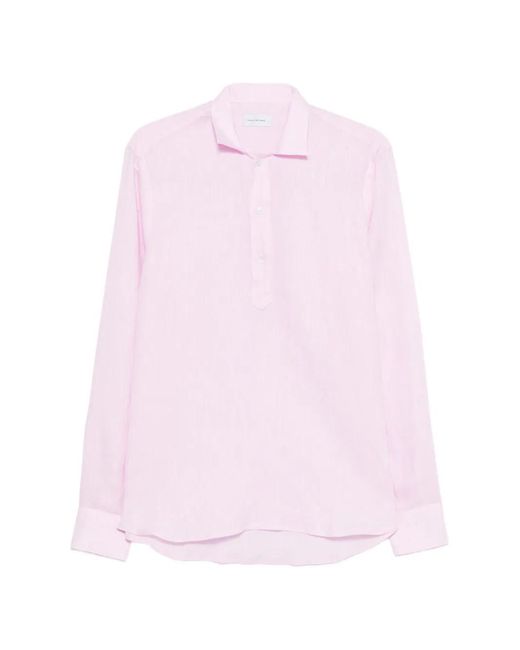 Tagliatore Pink Dustin Long-Sleeve Shirt for men