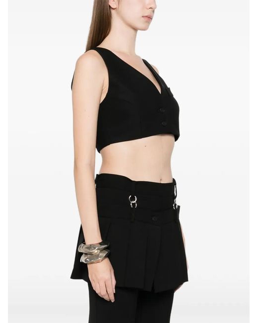 MEDEA Black Button Pocket Vest