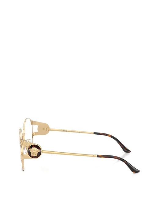 Versace White Tortoiseshell-Effect Medusa-Head Glasses