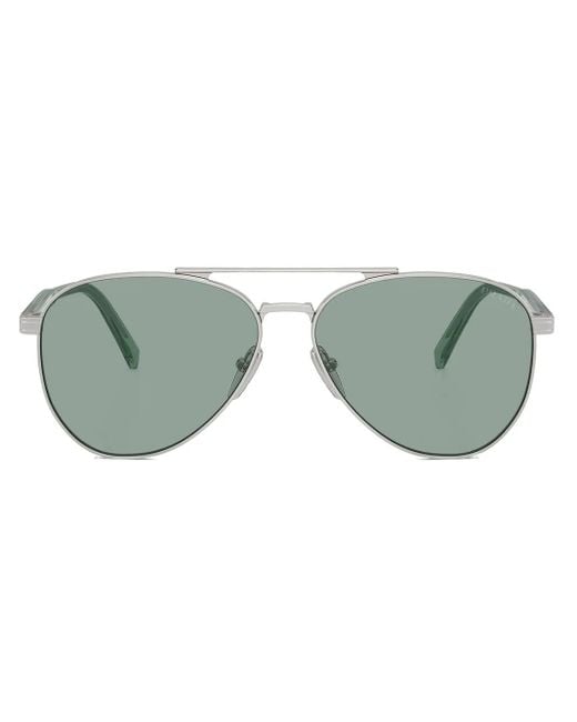 メンズ Prada ラウンドフレーム サングラス Gray