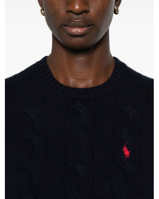 Polo Ralph Lauren Black Cable-Knit Sweater