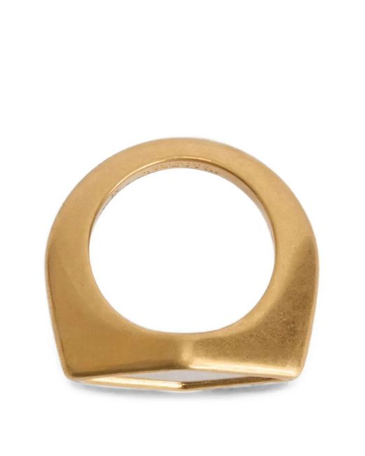 Jil Sander Pink Argyle-Pattern Handcrafted Ring