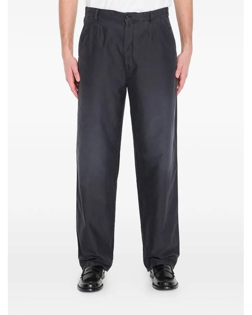 Maison Margiela Blue Pleated Wide-Leg Trousers for men