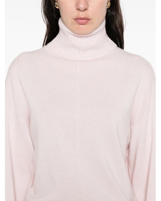 Maglione A Collo Alto di Allude in Pink