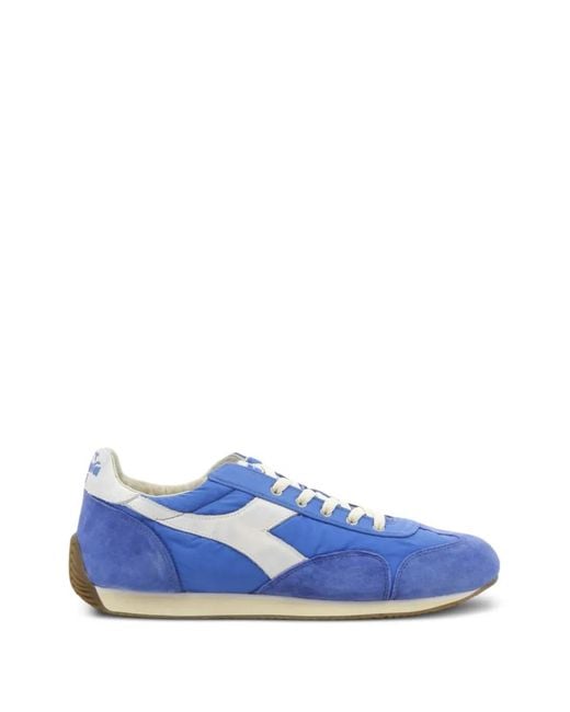 Diadora Blue Baskets En Daim À Empiècements for men