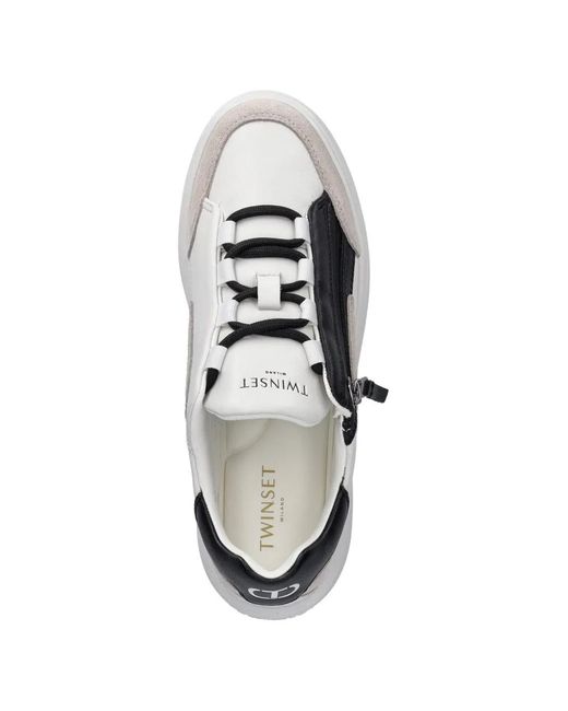 Twinset White Colourblock Sneakers