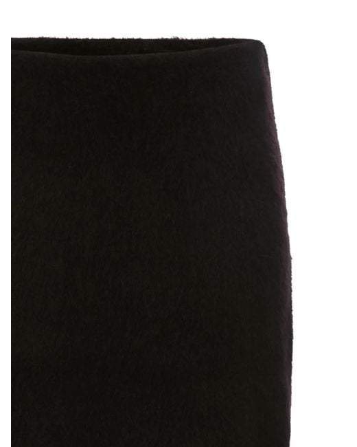 J.W. Anderson Black Wool-Blend Midi Pencil Skirt