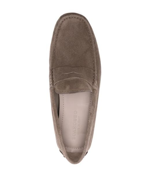 Scarosso Brown Michael Suede Drivers for men