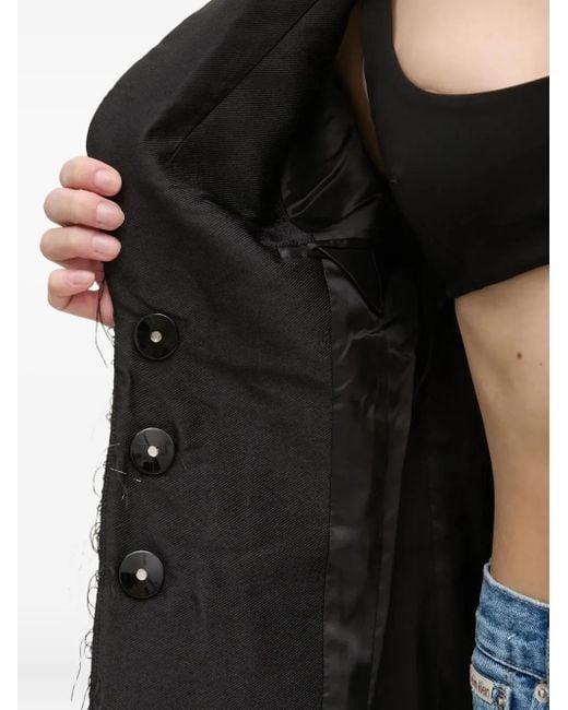 Day Birger et Mikkelsen Black Alba Fringe-Detail Jacket