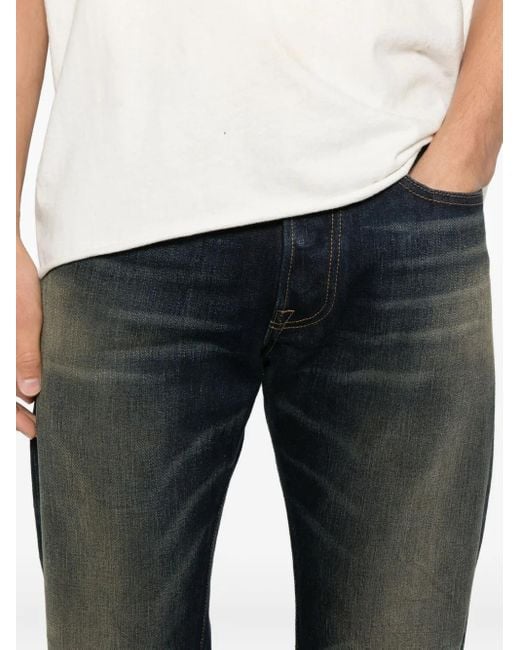 メンズ Schaeffer's Garment Hotel ボタン デニム Blue