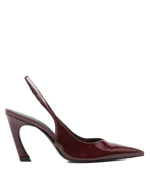 SCHUTZ SHOES 90mm Pointed-toe Slingback Pumps Brown