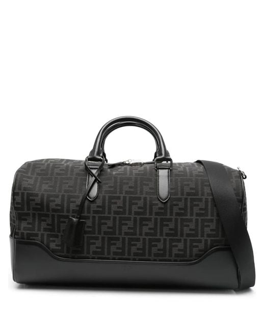 Fendi Black Ff-Logo Holdall for men