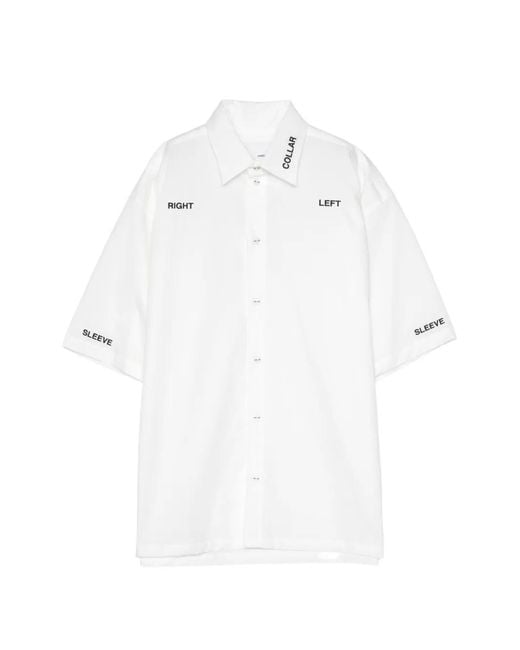Yoshio Kubo White Embroidered Short-Sleeve Shirt