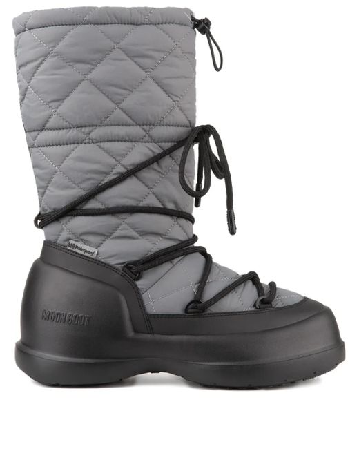 Stivali Da Pioggia Trapuntati di Moon Boot in Black
