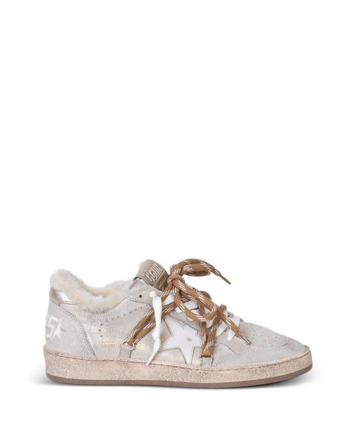 Golden Goose Deluxe Brand White Ball Star Shimmer Sneakers for men