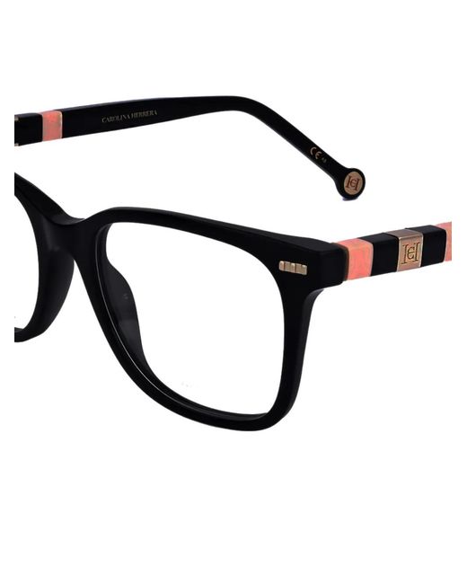Carolina Herrera White Logo-Plaque Rectangle-Frame Glasses
