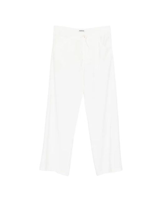 DARKPARK White Straight Trousers
