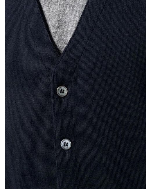 Fileria Blue Knitted Sweater Vest for men