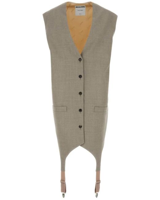 Moschino Green V-Neck Waistcoat