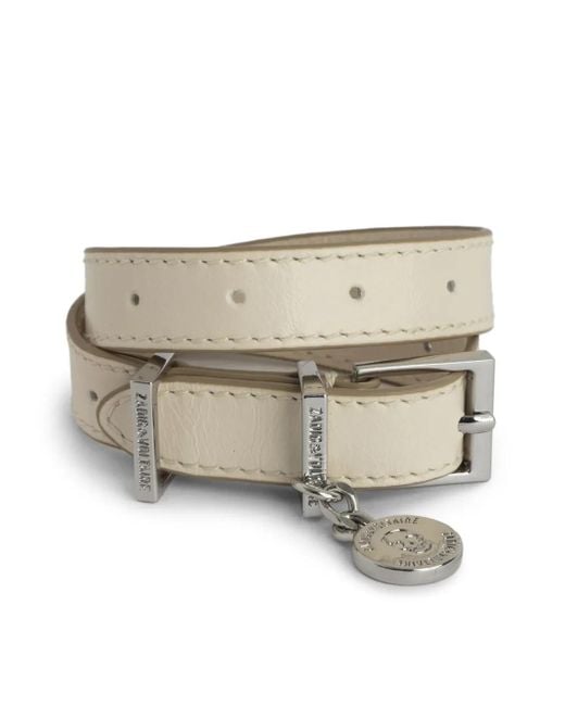 Zadig & Voltaire Natural Sunny Double Leather Bracelet
