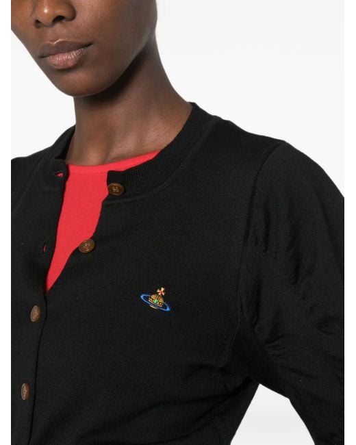Vivienne Westwood Black Orb-Embroidered Wool Sweater