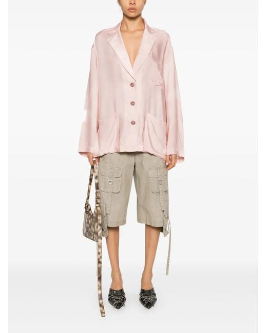Acne Pink Oversized Twill Jacket