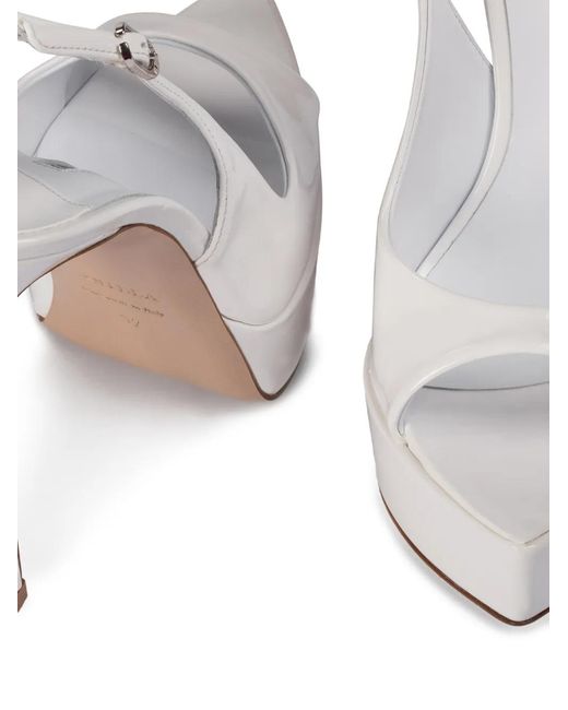 Le Silla White Uma Slingback Pumps