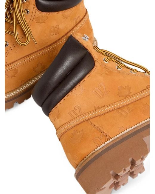Stivaletti Con Monogramma D2 di DSquared² in Orange da Uomo