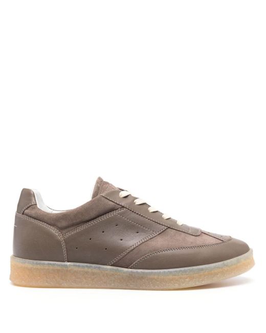 MM6 by Maison Martin Margiela Brown Low-top Leather Sneakers for men
