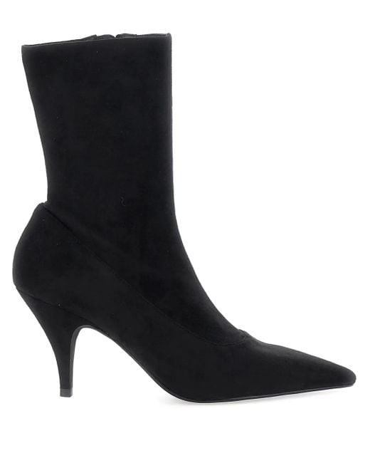 Jeffrey Campbell Black Pointed-Toe Suede Boots
