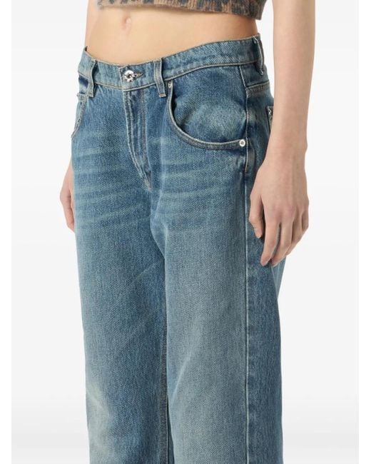 Blumarine Blue Cotton Jeans