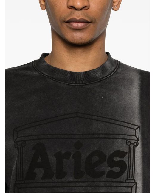 メンズ Aries Sunbleached Column スウェットシャツ ブラック | Lyst
