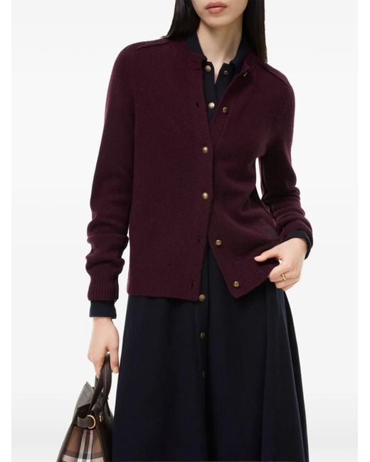 Burberry Purple Cashmere Cardigan