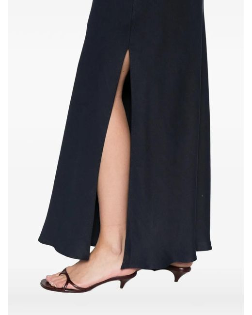 Brunello Cucinelli Rok Met Zijsplit in het Blue