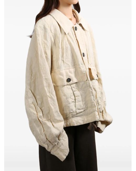 Ziggy Chen Natural Cropped Workers Jacket for men
