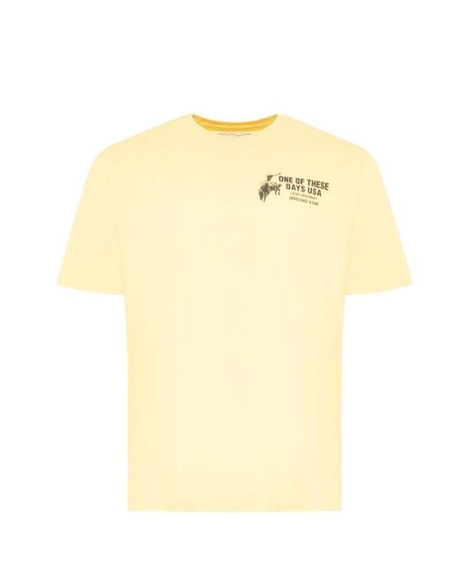 One Of These Days Yellow Break On Through Graphic-Print T-Shirt for men