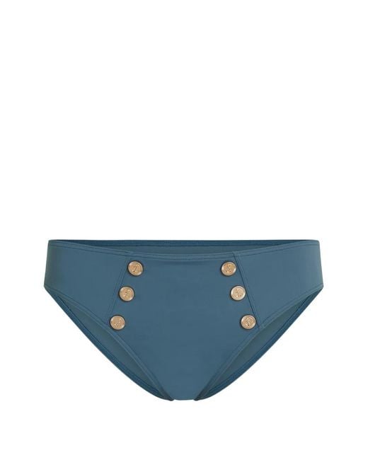 Marlies Dekkers Blue Button-Detail Bikini Bottom