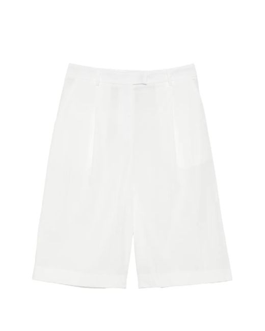 Patrizia Pepe White Tailored Shorts