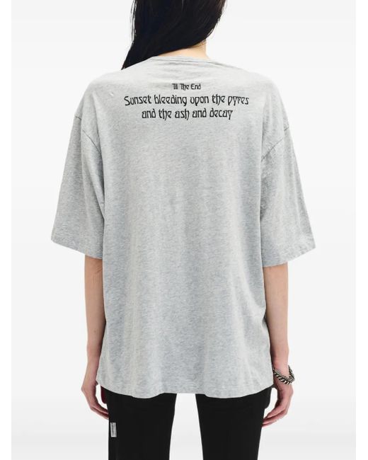 Ann Demeulemeester Gray Aga Sunset Bleeding T-Shirt