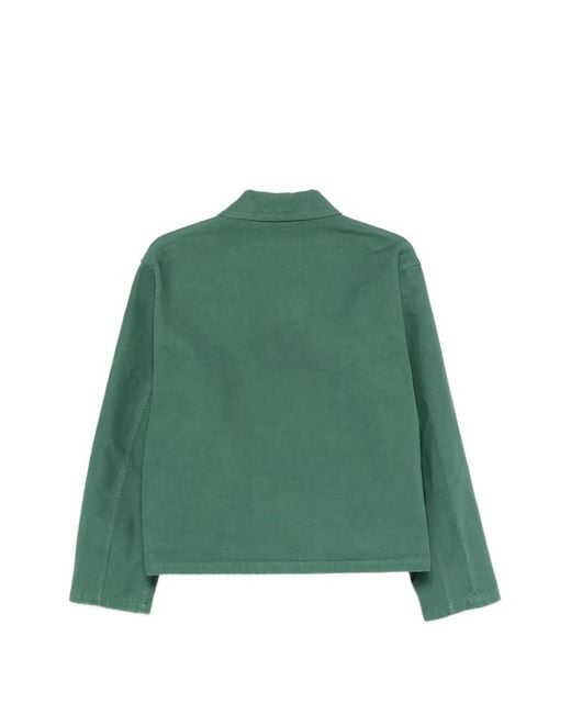 Auralee Green Patch-Pocket Jacket for men
