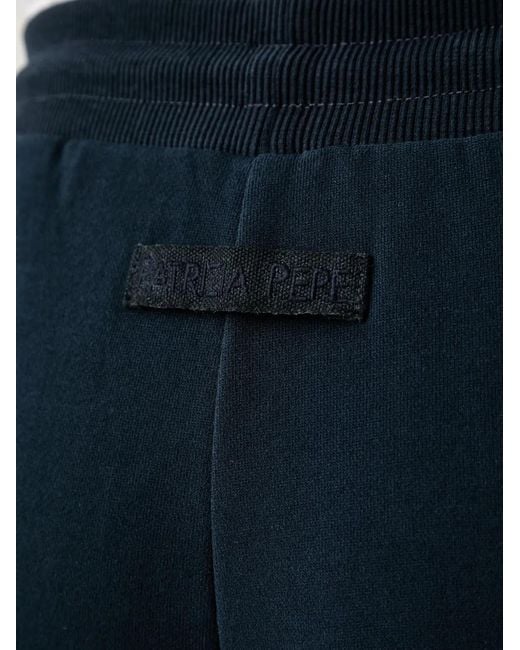 Patrizia Pepe Black Drawstring-Waist Track Pants