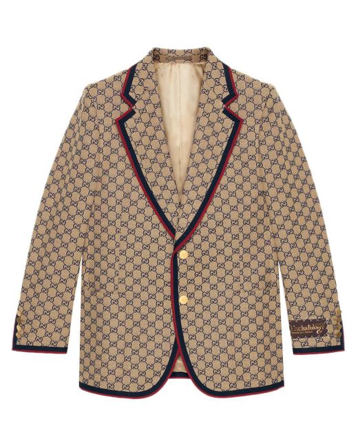 Blazer monopetto GGGucci in Cotone da Uomo | Lyst