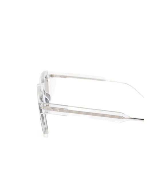 Thom Browne White Rectangle-Frame Sunglasses