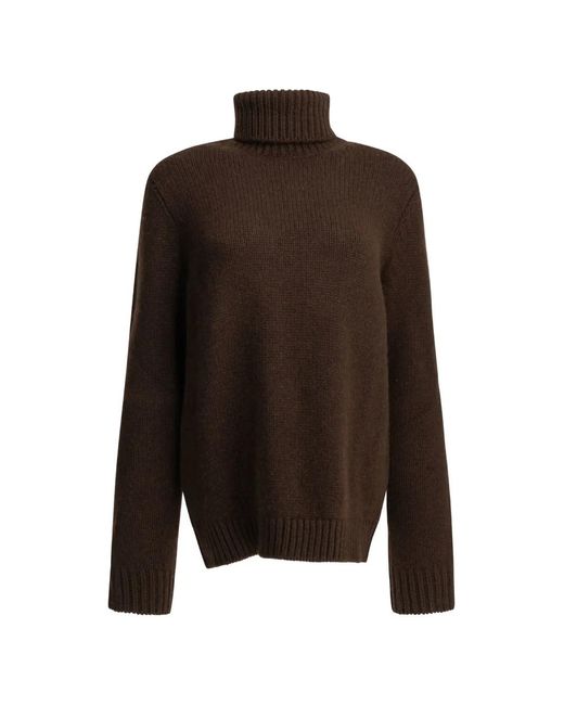 Semler Brown Roll-Neck Cashmere Sweater