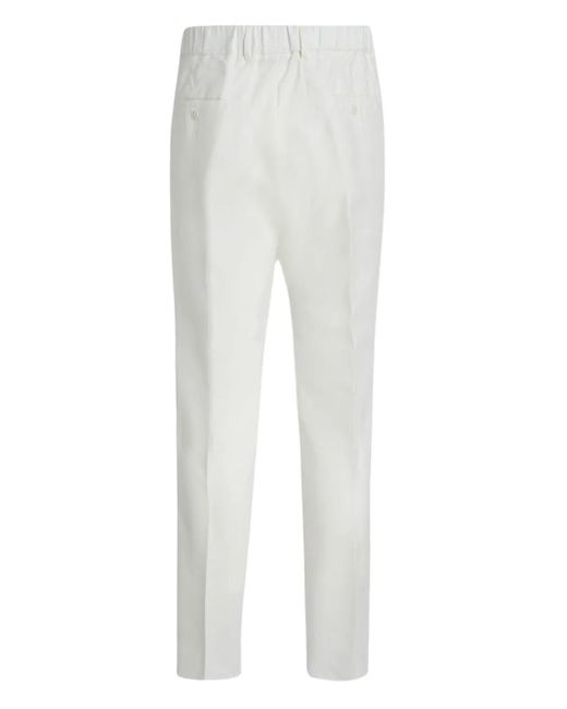 Brian Dales White Tapered Trousers for men