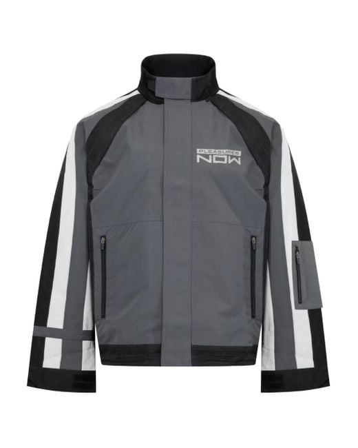Pleasures Black Tactical Moto Zip Jacket for men