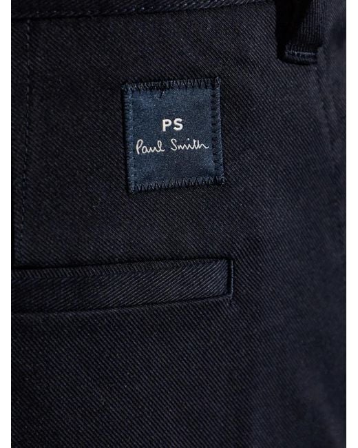 Paul Smith Blue Panelled Straight Trousers for men