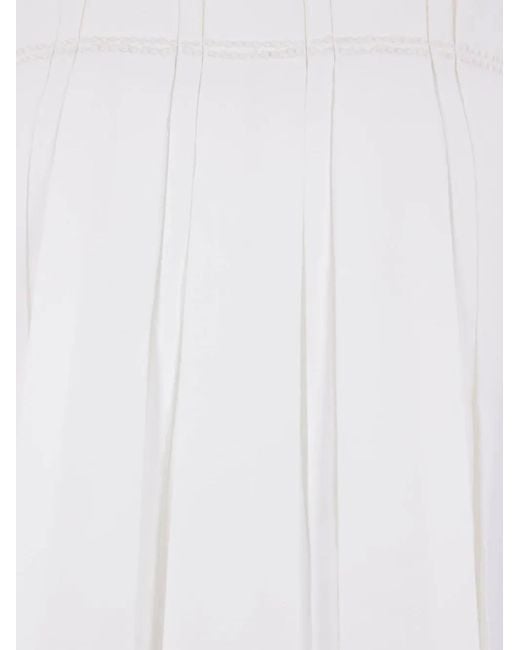 Jil Sander White Linen Skirt